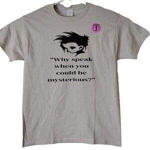 Alien Highway Men's T Shirt M Beige Be Mysterious Gothic Crew Neck Street Wear